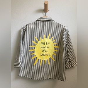 Zara Sun Button Up Workwear Shirt